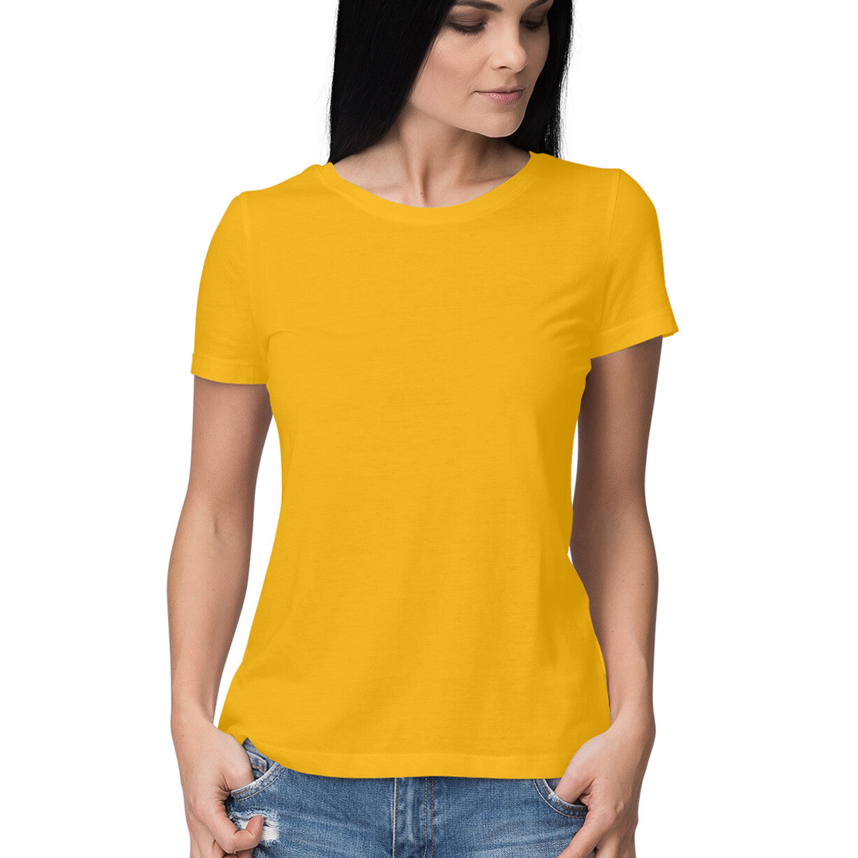 Elegant Light Colors Women's Round Neck T-Shirt: Effortless Style
