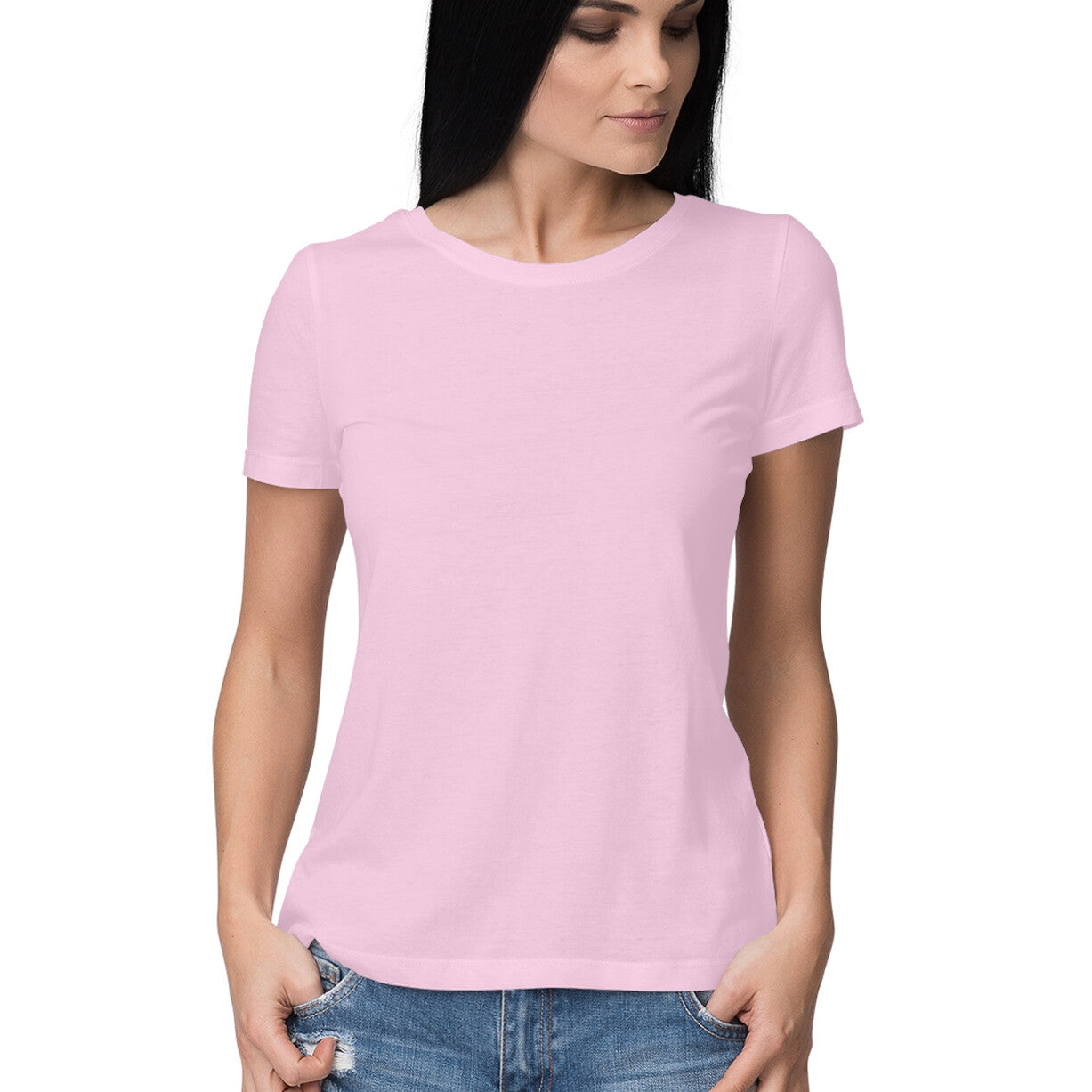 Elegant Light Colors Women's Round Neck T-Shirt: Effortless Style