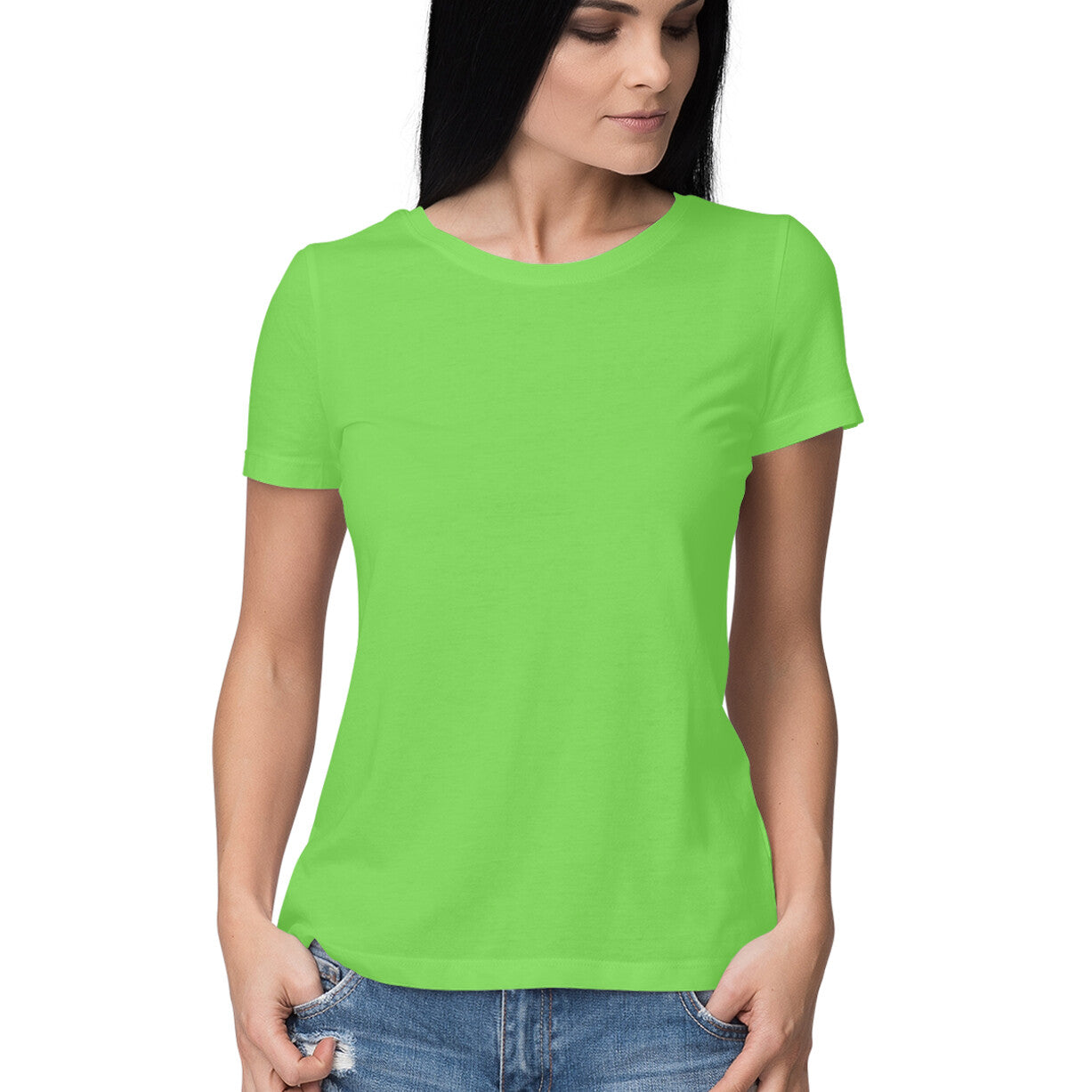 Elegant Light Colors Women's Round Neck T-Shirt: Effortless Style