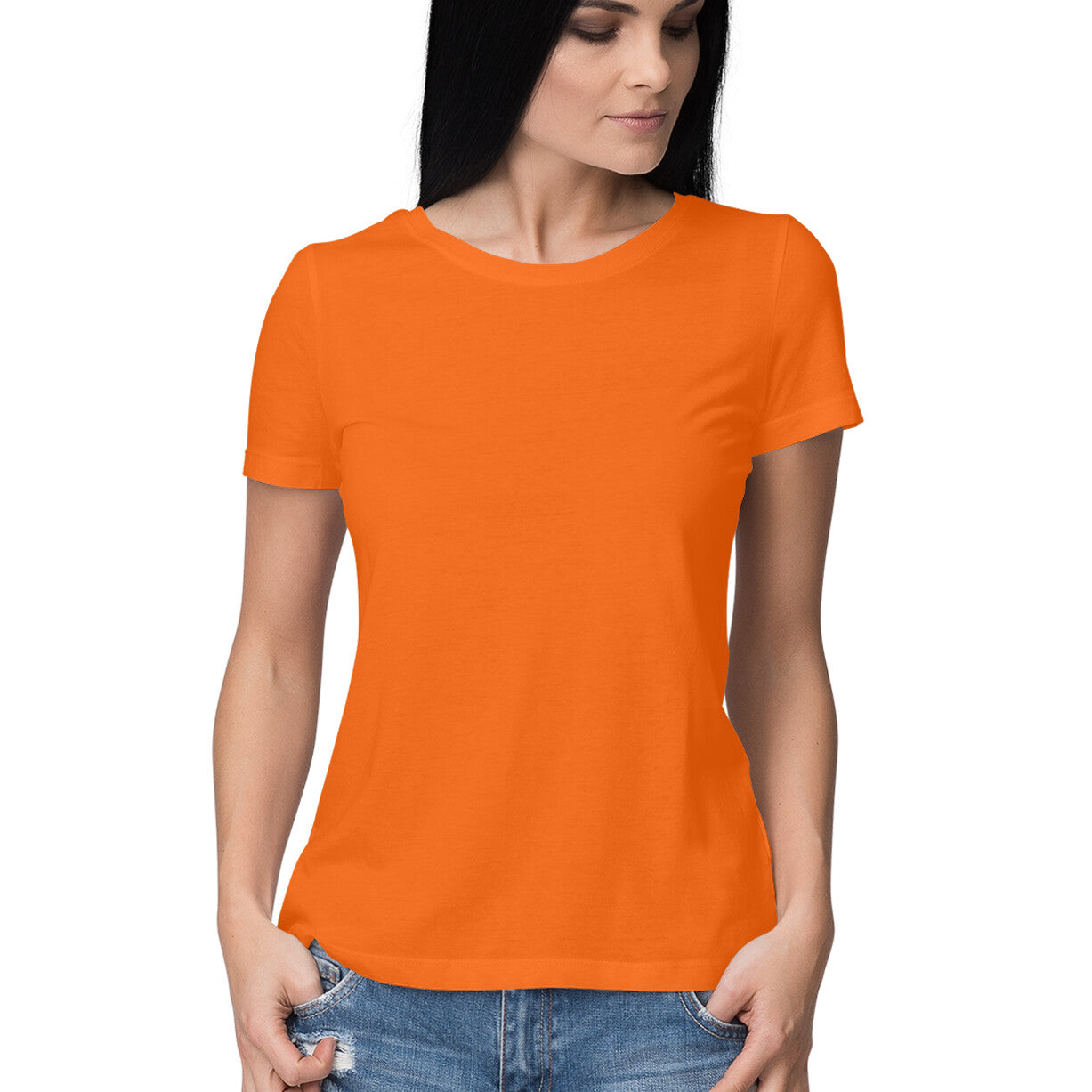 Elegant Light Colors Women's Round Neck T-Shirt: Effortless Style