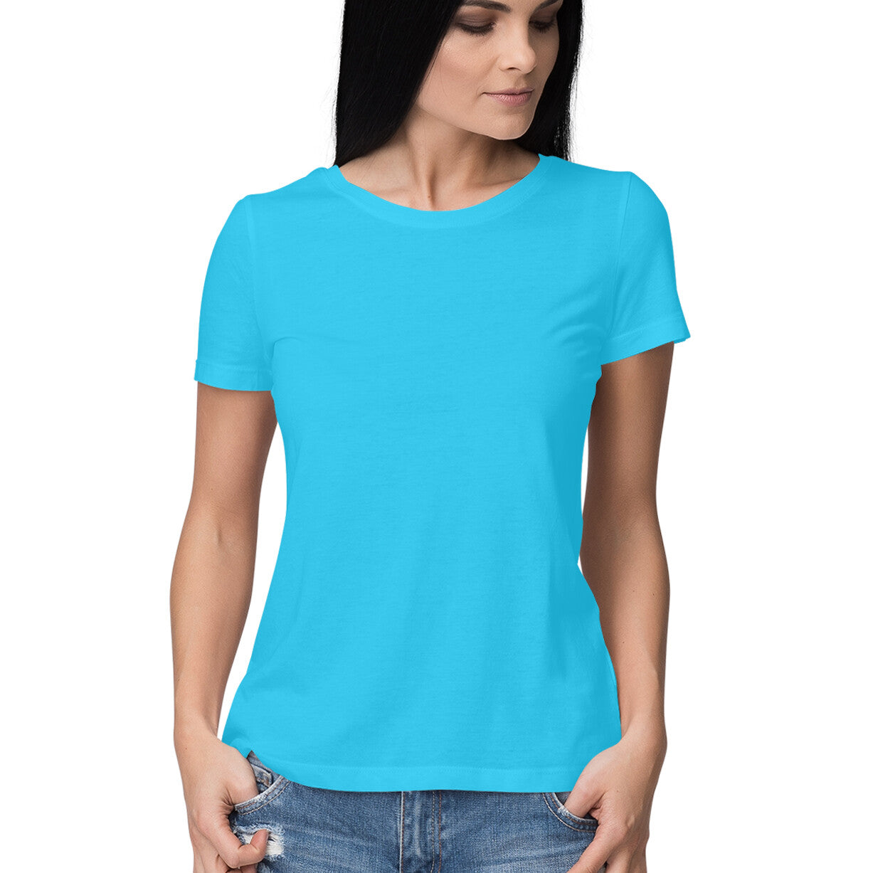 Elegant Light Colors Women's Round Neck T-Shirt: Effortless Style