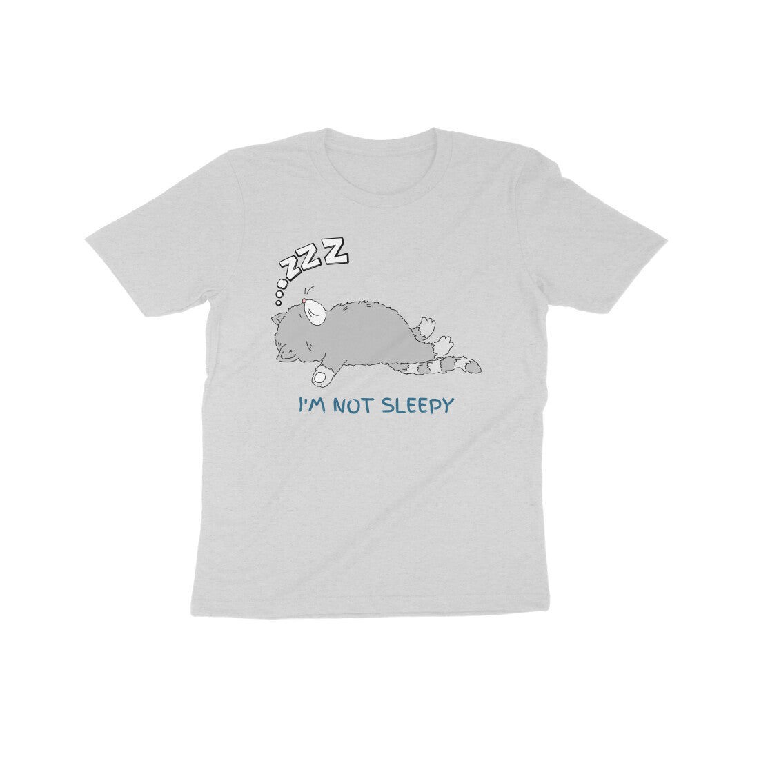 Dreamy Cat Nap: Kid's Round Neck T-Shirt - Playful Design
