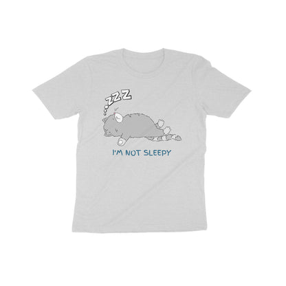 Dreamy Cat Nap: Kid's Round Neck T-Shirt - Playful Design
