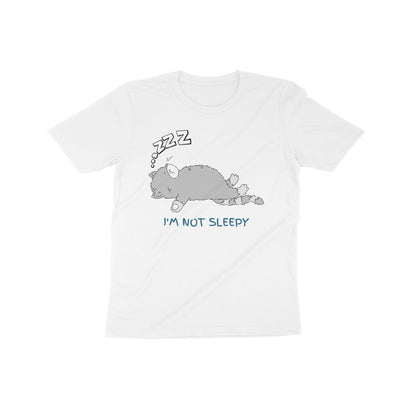 Dreamy Cat Nap: Kid's Round Neck T-Shirt - Playful Design