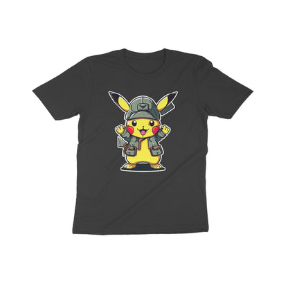 Pikachu Power: Kid's Round Neck T-Shirt - Adorable Pokémon Design