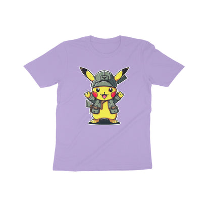 Pikachu Power: Kid's Round Neck T-Shirt - Adorable Pokémon Design