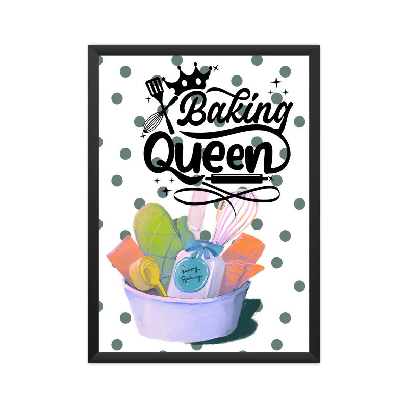 Baking Queen: Empowering Poster Celebrating Culinary Royalty and Baking Mastery