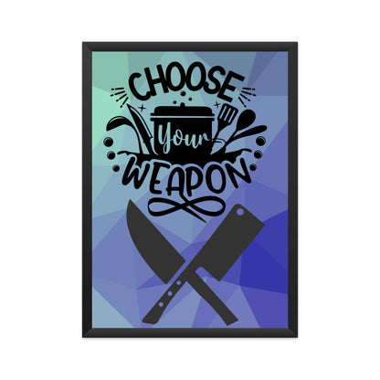 Choose Your Weapon: Captivating Poster for Culinary Adventurers and Kitchen Warriors