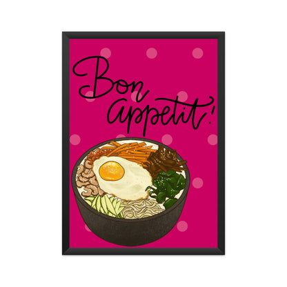 Bon Appetit: Elegant and Inviting Poster Celebrating Culinary Delights