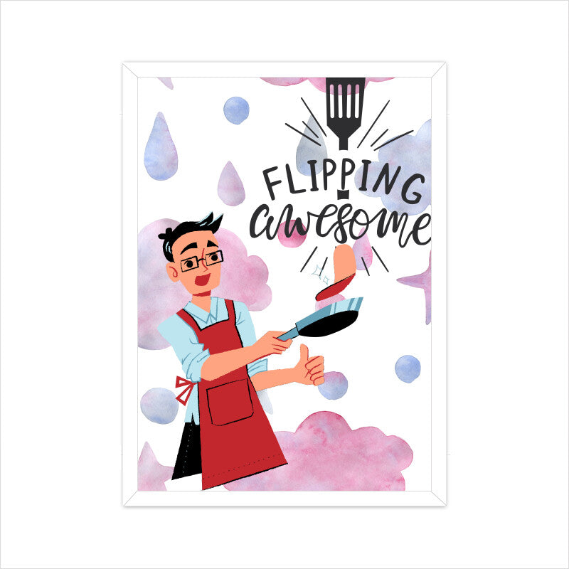 Flipping Awesome Cooking Adventures: Exciting Poster for Culinary Enthusiasts