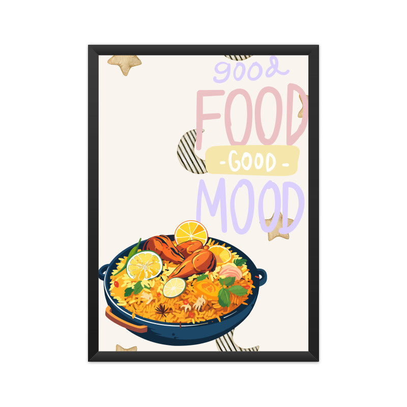 Good Food, Good Mood: Captivating Poster Celebrating Culinary Bliss