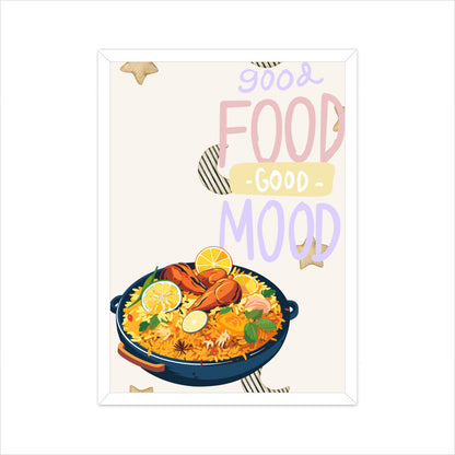 Good Food, Good Mood: Captivating Poster Celebrating Culinary Bliss