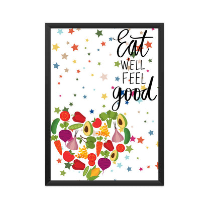 Eat Well, Feel Good: Inspiring Poster Celebrating the Connection between Nutrition and Well-being