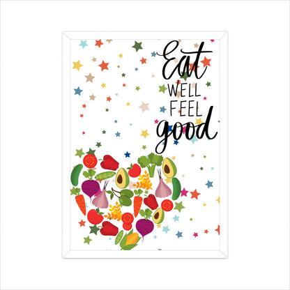 Eat Well, Feel Good: Inspiring Poster Celebrating the Connection between Nutrition and Well-being