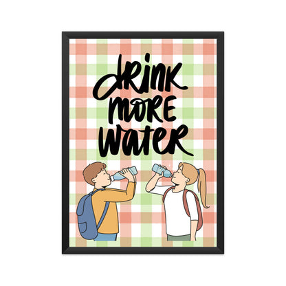 Drink More Water: Refreshing Poster Encouraging Hydration and Wellness