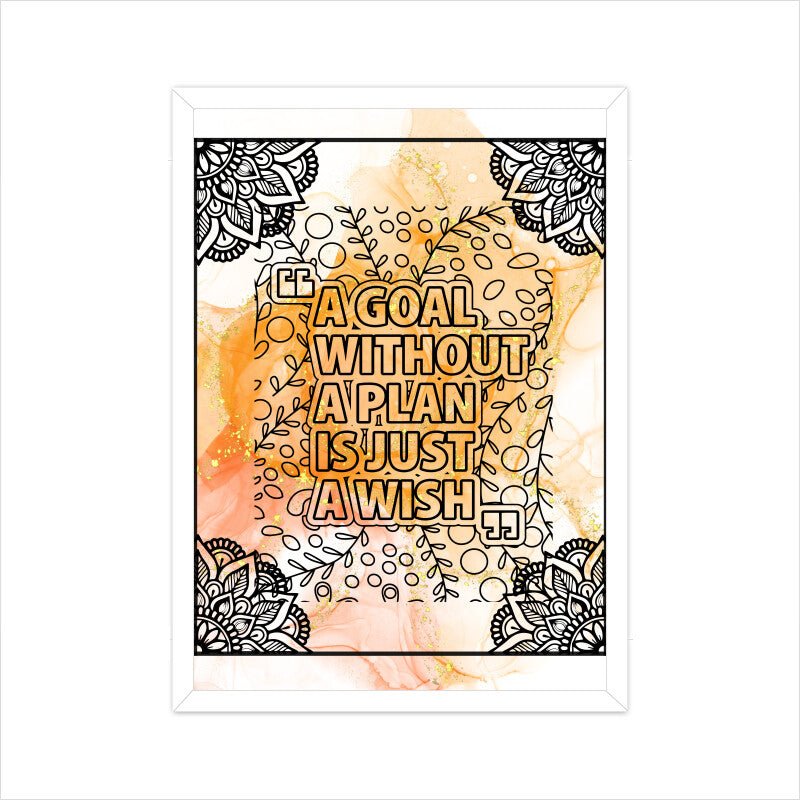 Turning Goals into Reality: Inspiring Poster - 'A Goal Without a Plan is Just a Wish'