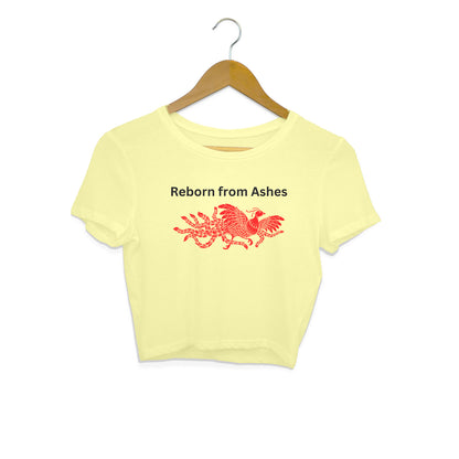 Reborn from Ashes: Phoenix Design Crop Top