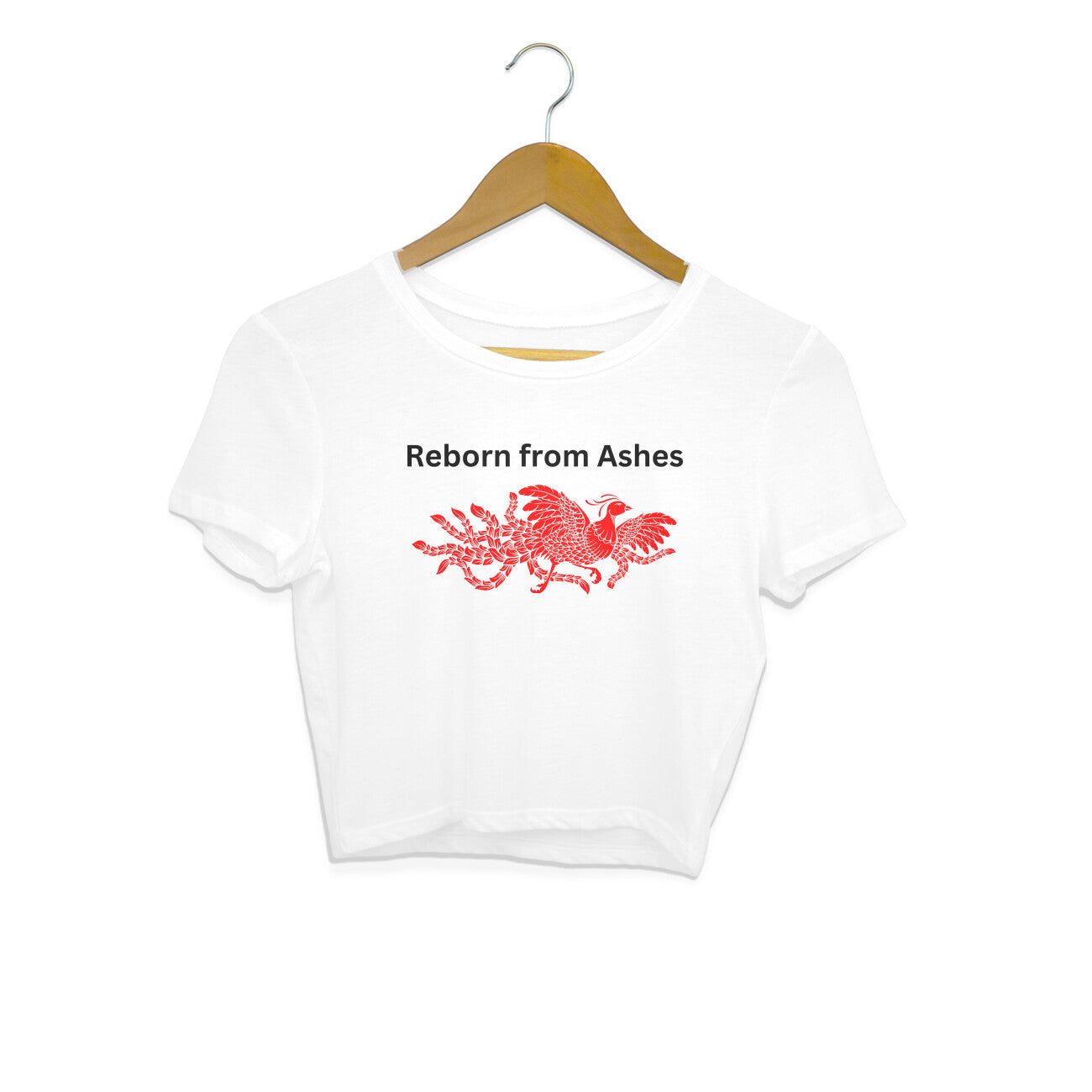 Reborn from Ashes: Phoenix Design Crop Top