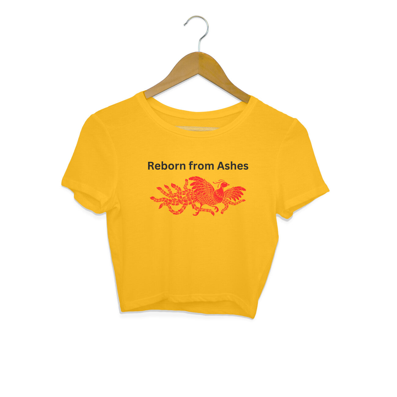 Reborn from Ashes: Phoenix Design Crop Top