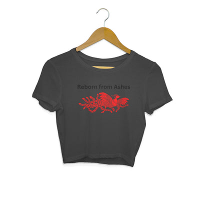 Reborn from Ashes: Phoenix Design Crop Top