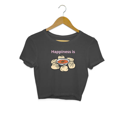 Happiness is Momo: Delightful Crop Top with Momo Design