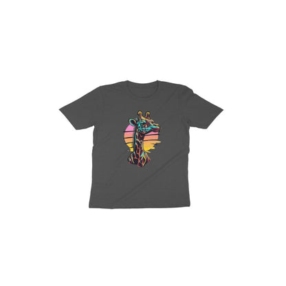 Adorable Giraffe Design: Toddler's Round Neck T-Shirt