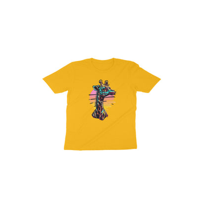 Adorable Giraffe Design: Toddler's Round Neck T-Shirt