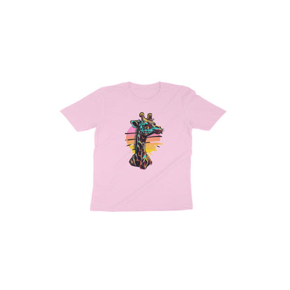 Adorable Giraffe Design: Toddler's Round Neck T-Shirt