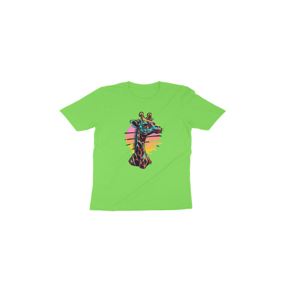 Adorable Giraffe Design: Toddler's Round Neck T-Shirt
