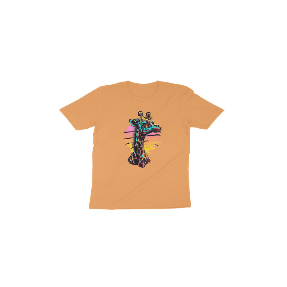 Adorable Giraffe Design: Toddler's Round Neck T-Shirt
