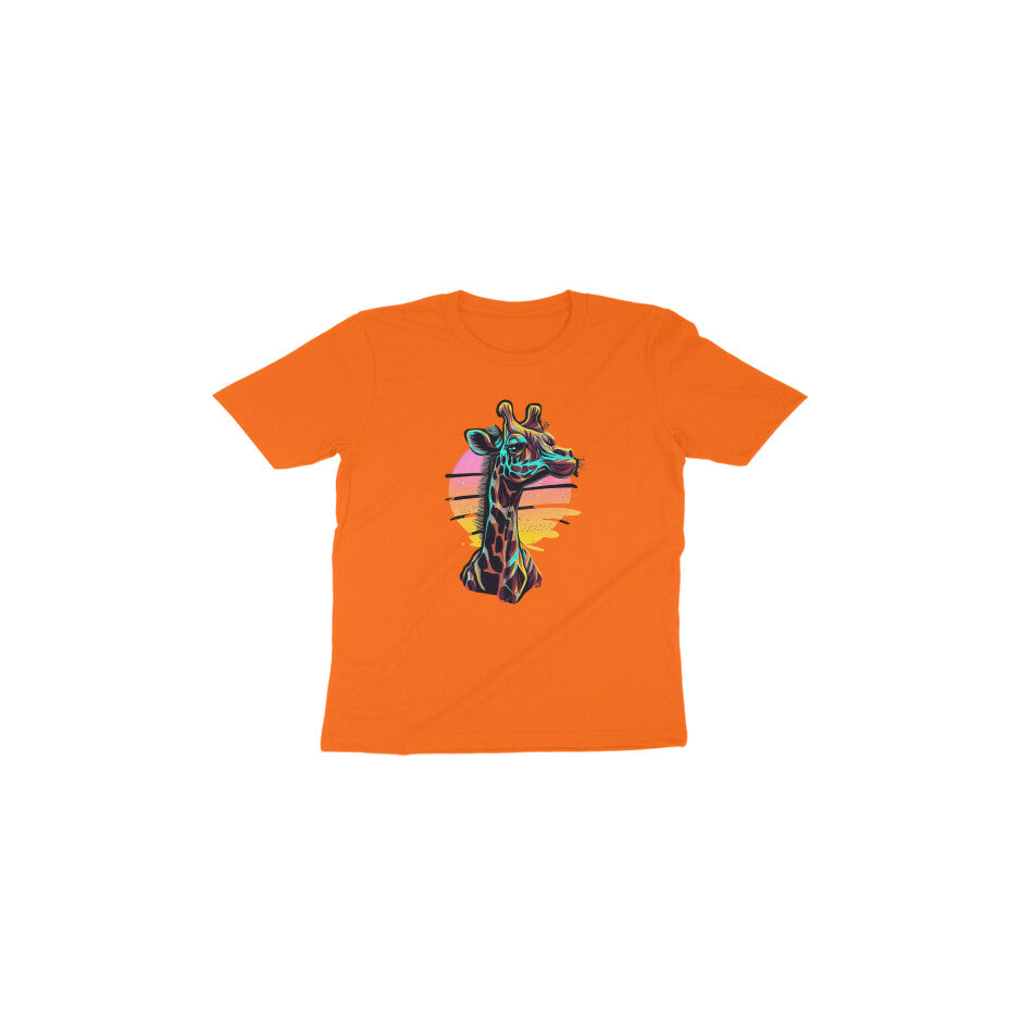 Adorable Giraffe Design: Toddler's Round Neck T-Shirt