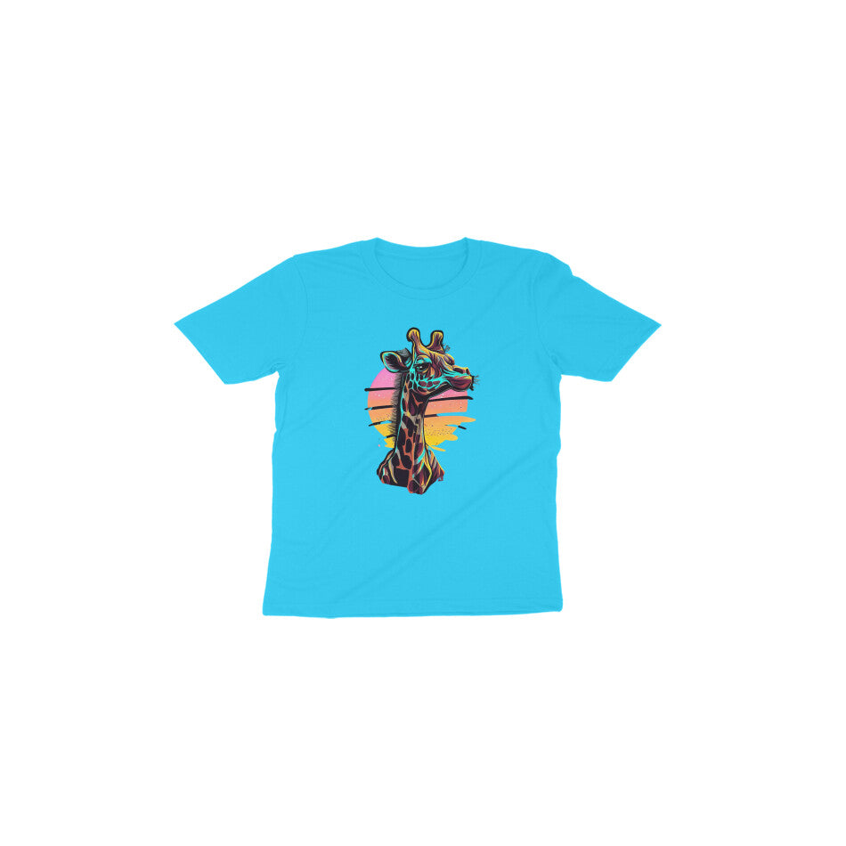 Adorable Giraffe Design: Toddler's Round Neck T-Shirt