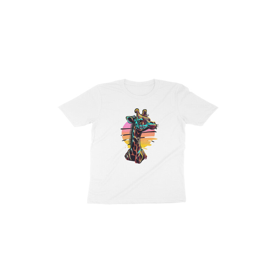 Adorable Giraffe Design: Toddler's Round Neck T-Shirt
