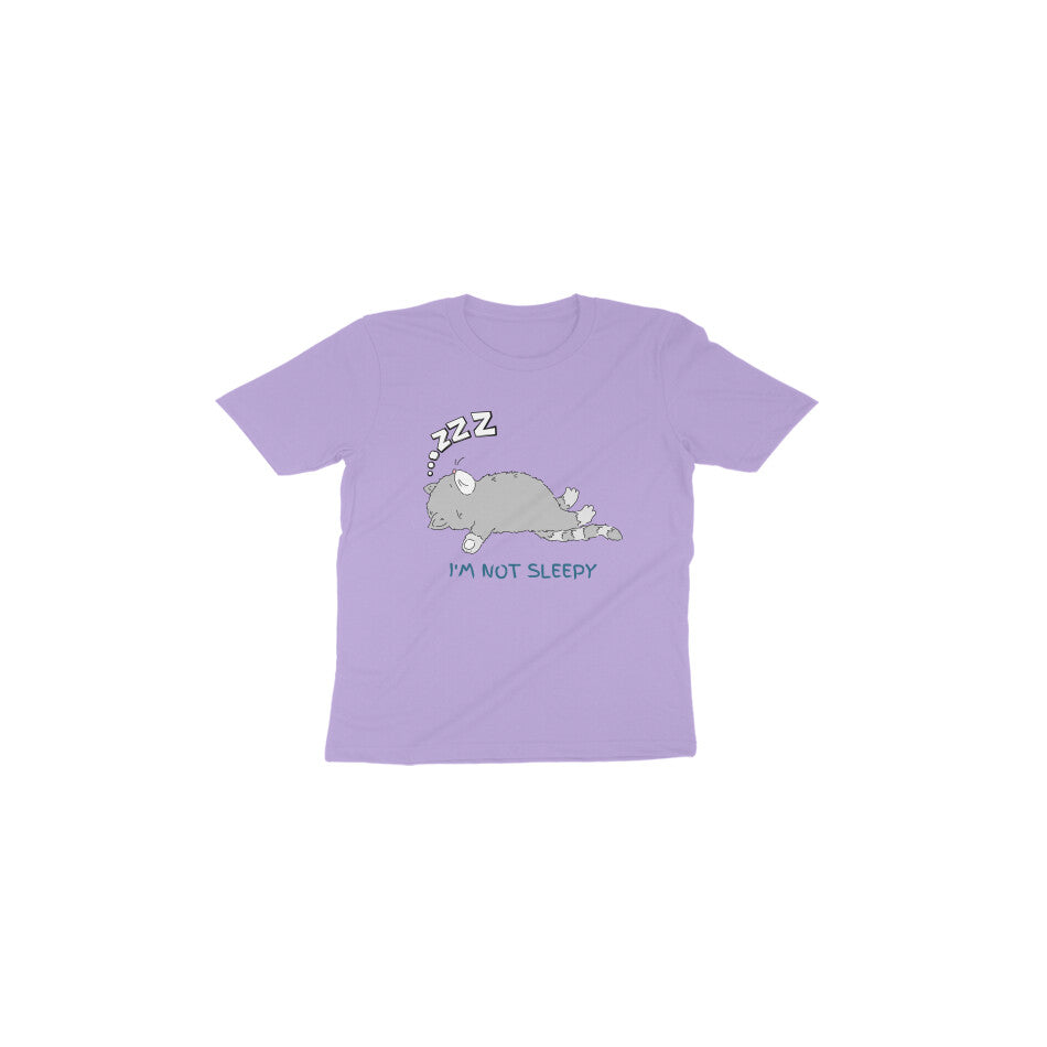 Cute Cat Nap: Toddler's Round Neck T-Shirt with Witty Message