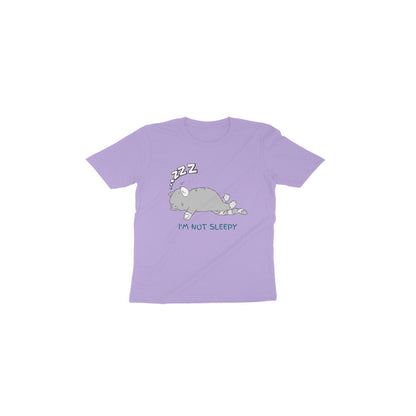 Cute Cat Nap: Toddler's Round Neck T-Shirt with Witty Message