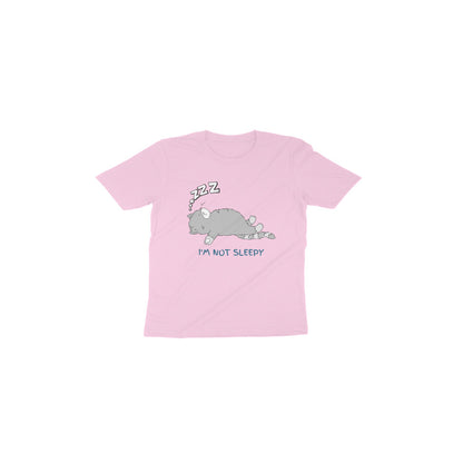 Cute Cat Nap: Toddler's Round Neck T-Shirt with Witty Message