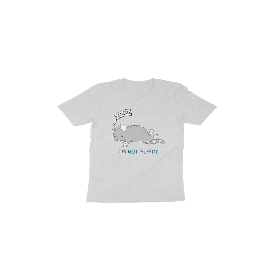 Cute Cat Nap: Toddler's Round Neck T-Shirt with Witty Message