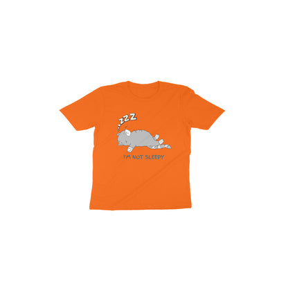 Cute Cat Nap: Toddler's Round Neck T-Shirt with Witty Message