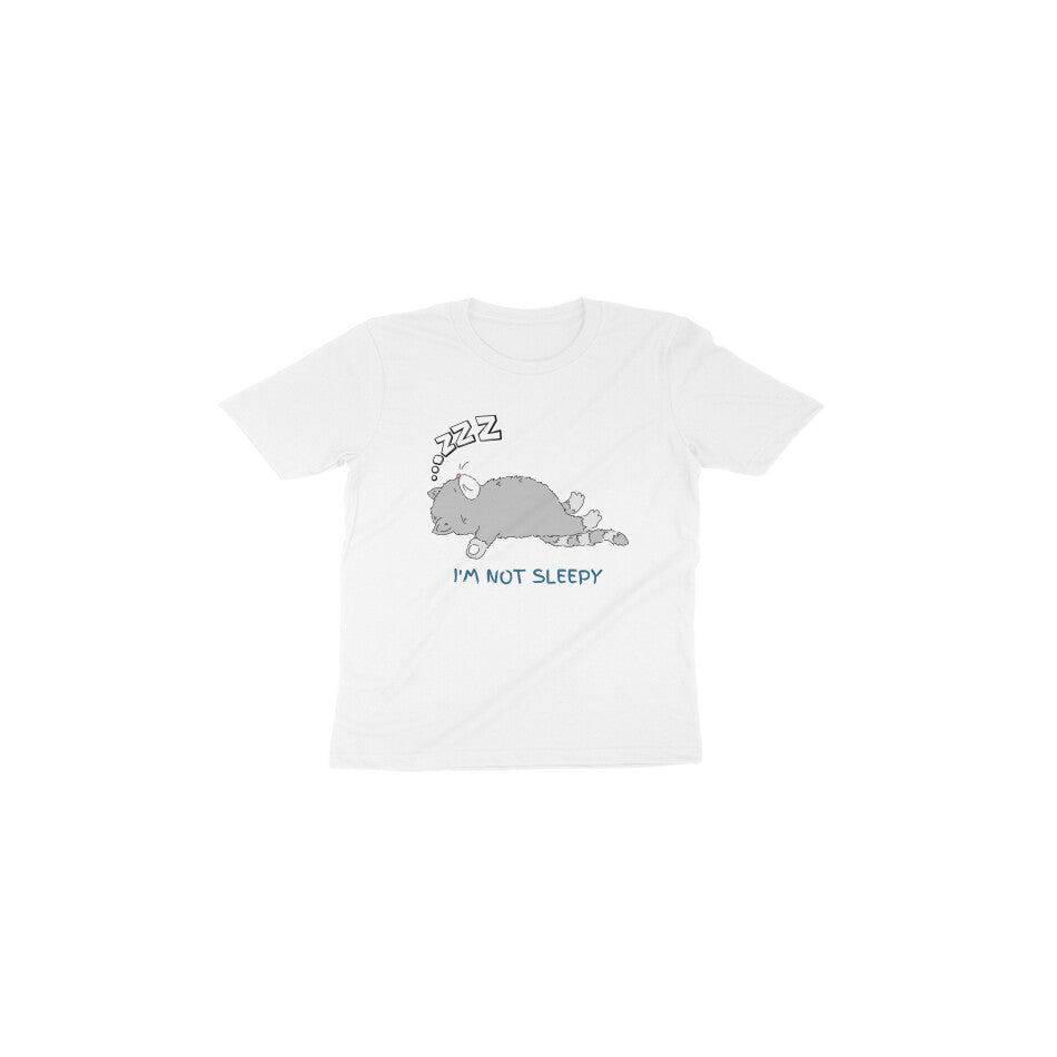 Cute Cat Nap: Toddler's Round Neck T-Shirt with Witty Message