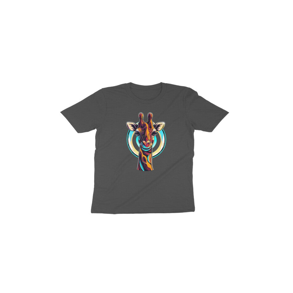 Adorable Giraffe Design: Toddler's Round Neck T-Shirt