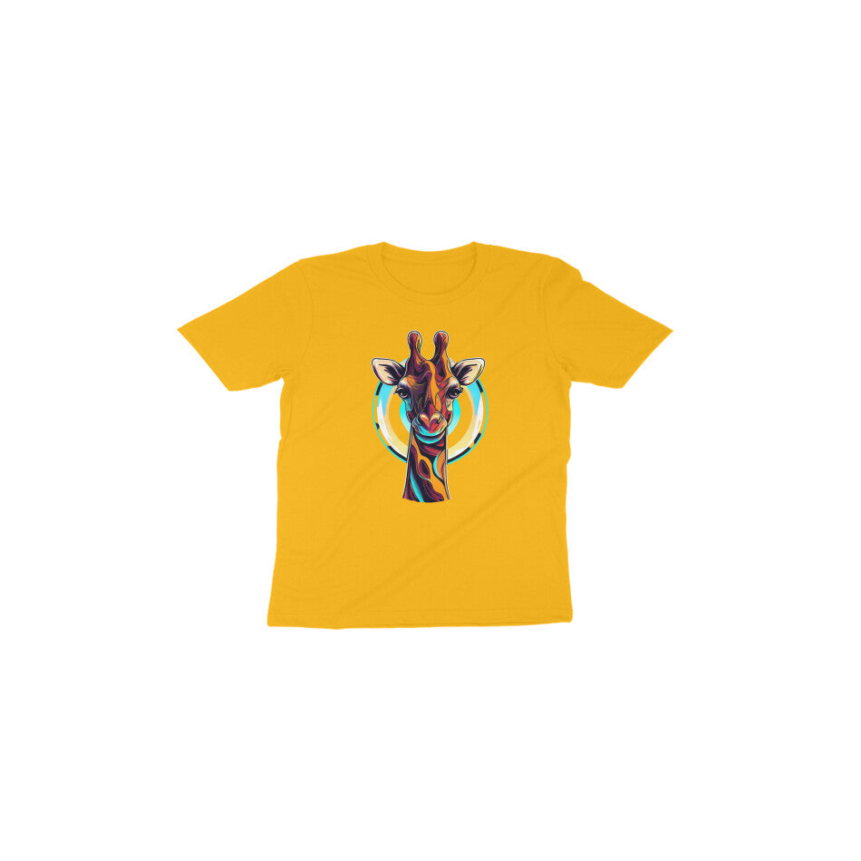 Adorable Giraffe Design: Toddler's Round Neck T-Shirt