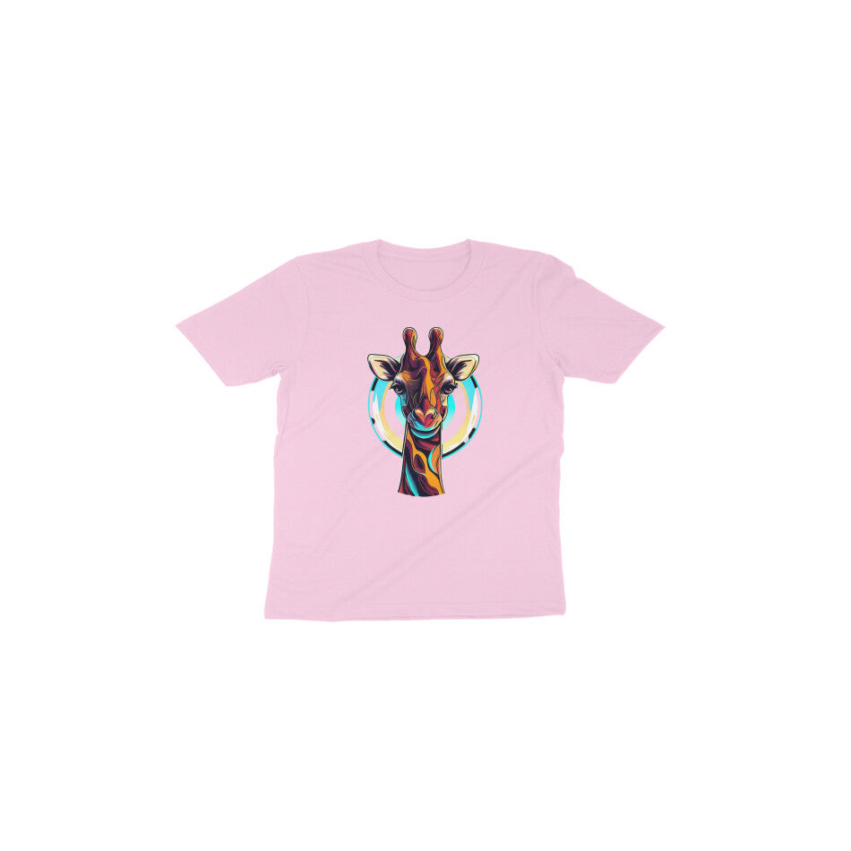 Adorable Giraffe Design: Toddler's Round Neck T-Shirt