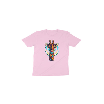 Adorable Giraffe Design: Toddler's Round Neck T-Shirt