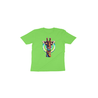 Adorable Giraffe Design: Toddler's Round Neck T-Shirt