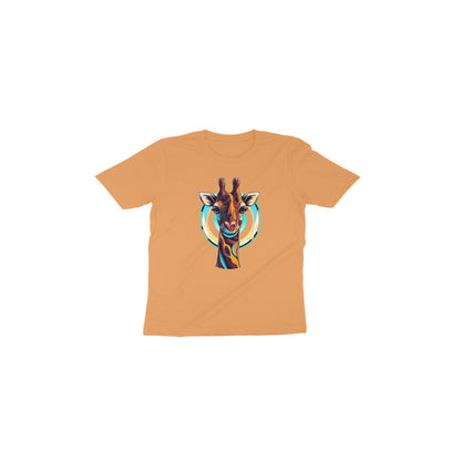 Adorable Giraffe Design: Toddler's Round Neck T-Shirt