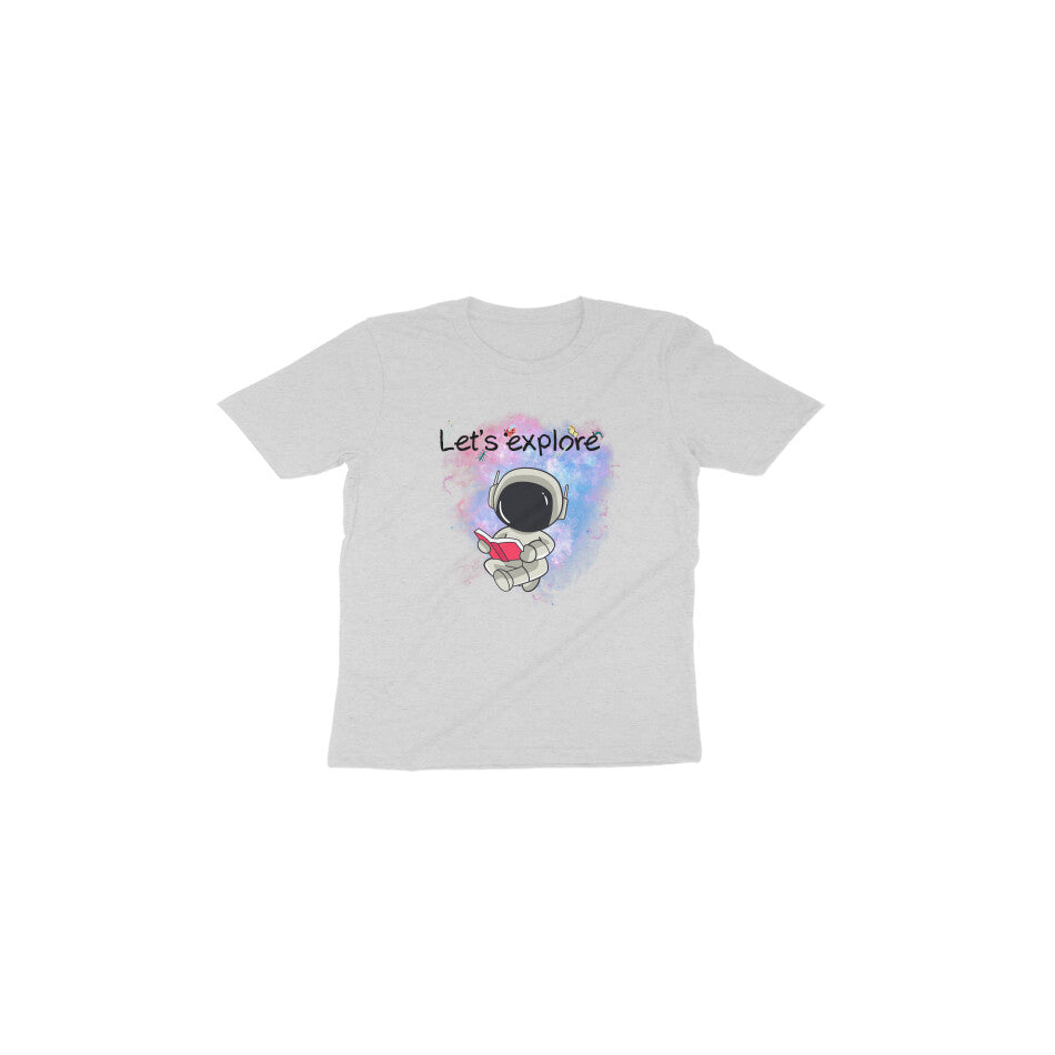Space Adventure: Toddler's Round Neck T-Shirt with 'Let's Explore' Design