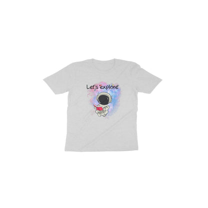 Space Adventure: Toddler's Round Neck T-Shirt with 'Let's Explore' Design