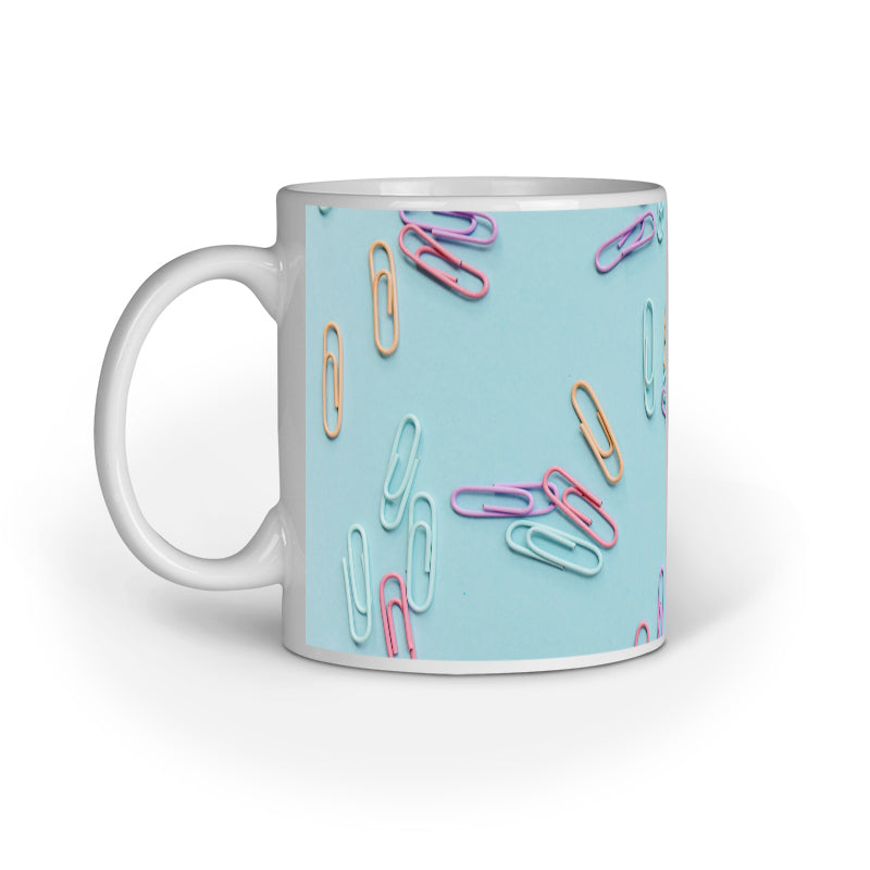 Innovative Paper Clip Pattern Mugs: Abstract Design Collection