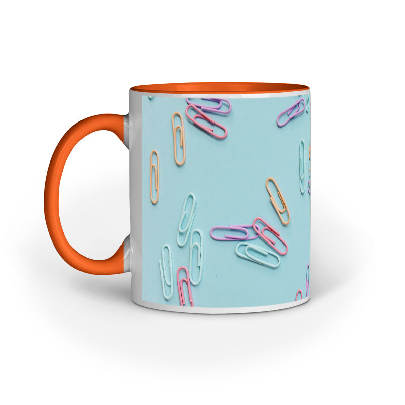 Innovative Paper Clip Pattern Mugs: Abstract Design Collection