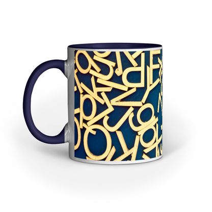 Artistic Alphabets: Abstract Design Printed Mugs
